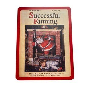 Vintage-Inspired Successful Farming 1929 Santa Claus Christmas Tin Box